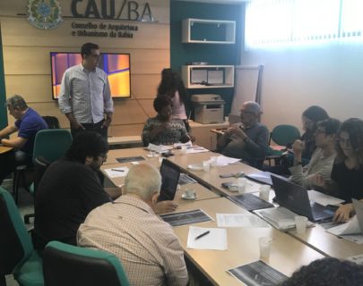 Palestra no CAUBA para conselheiros, sobre segurança contra incêndio e pânico.